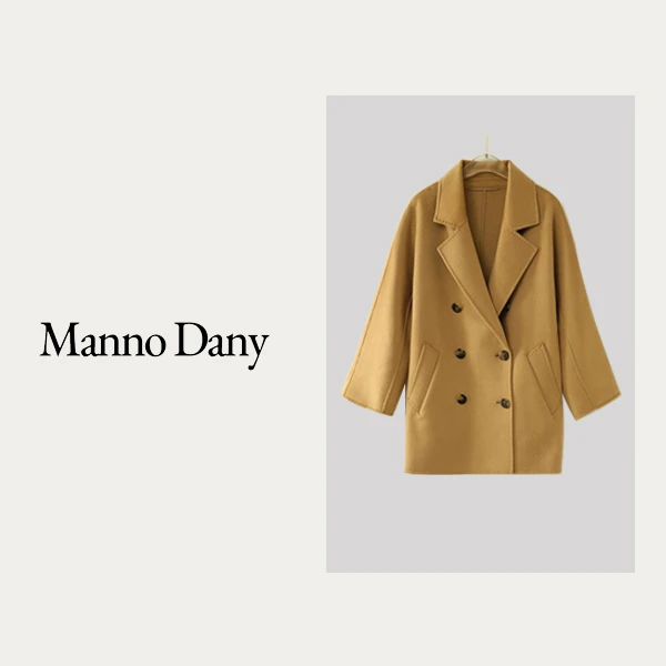 秋冬女士双面尼羊绒大衣 时尚经典短款801百搭呢子外套 LYS011