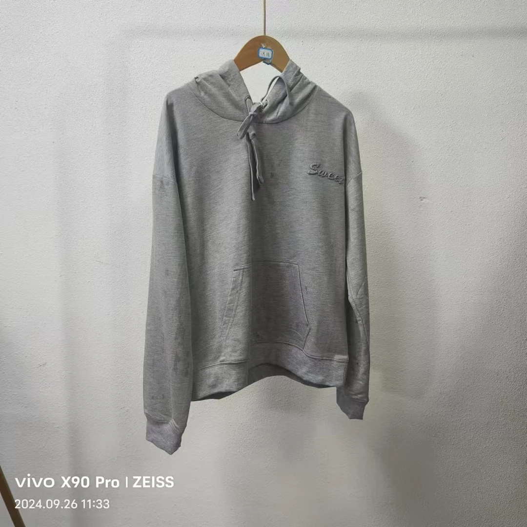 品牌剪标   7仓K3-4-2160款  灰色薄款连帽卫衣