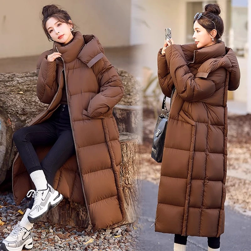 长款羽绒服女冬季爆款2024年新款正品过膝长款防风保暖外套RQ3309