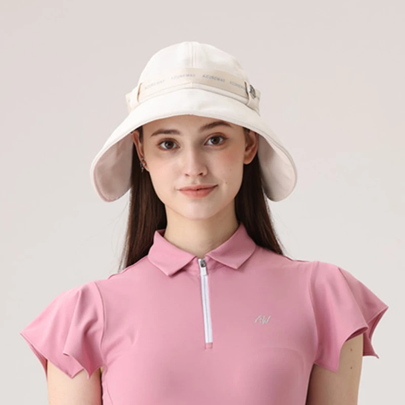 Azureway高尔夫女大檐帽户外防紫外线遮阳有顶帽子GOLF运动球帽子