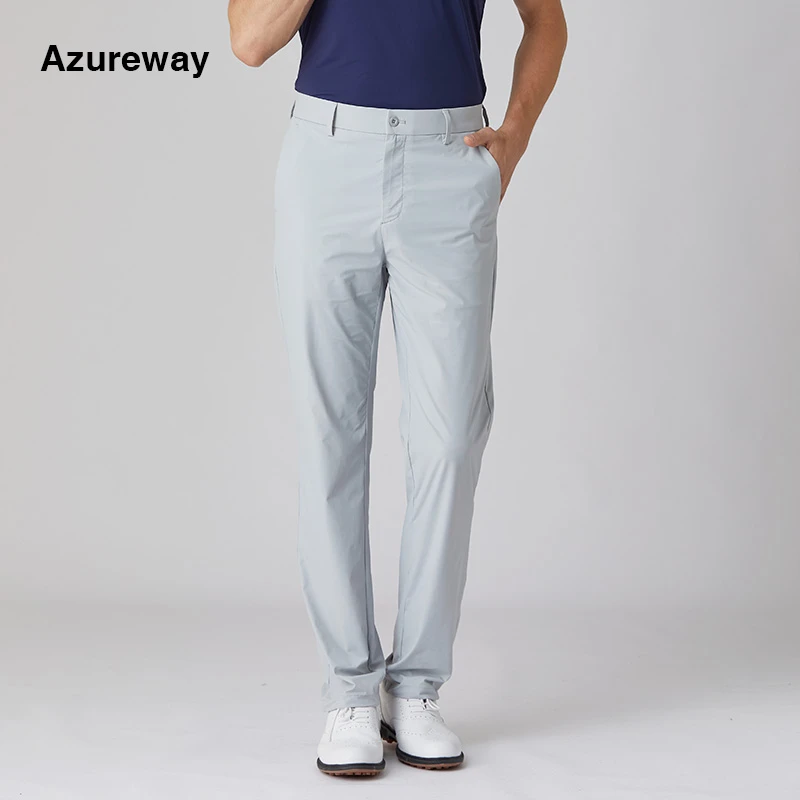 Azureway高尔夫高弹男长裤薄款透气速干修身松紧腰弹力GOLF球衣服