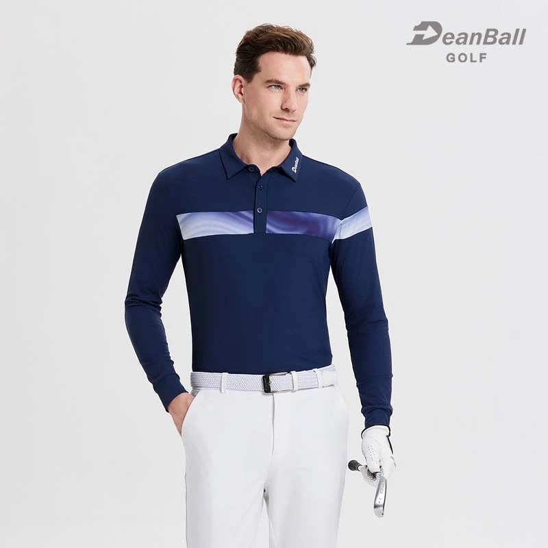 DEANBALL秋冬高尔夫男长袖新款吸湿弹力百搭T恤衫GOLF运动球上衣