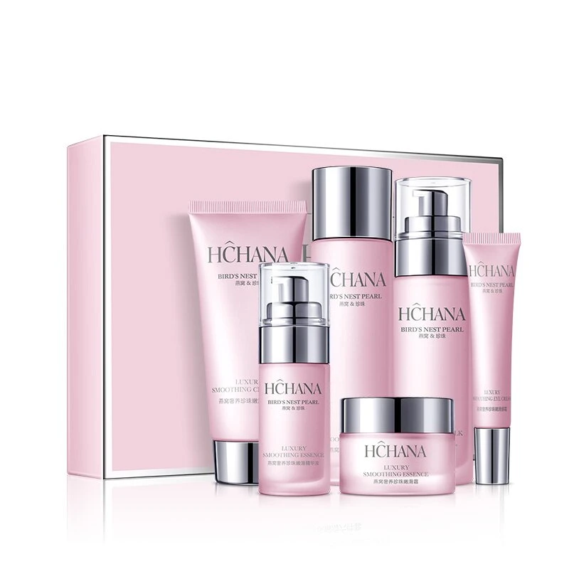 韩婵韩善燕窝奢养珍珠嫩滑六件套保湿滋养修护套装护肤品化妆品