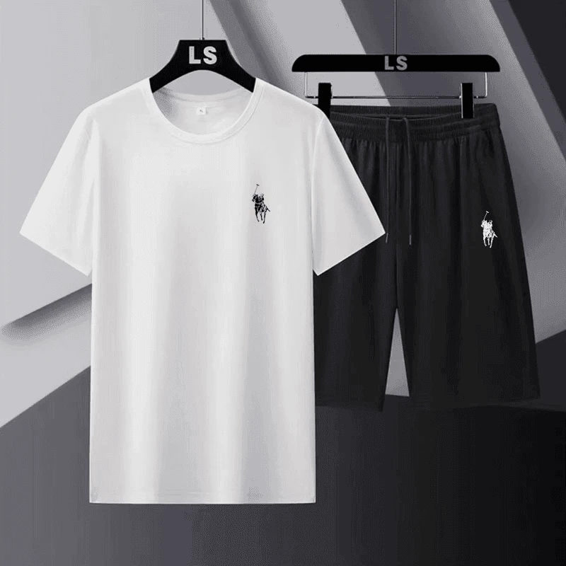 2025夏季薄款男女同款套装短袖短裤休闲透气速运动百搭宽松套装1