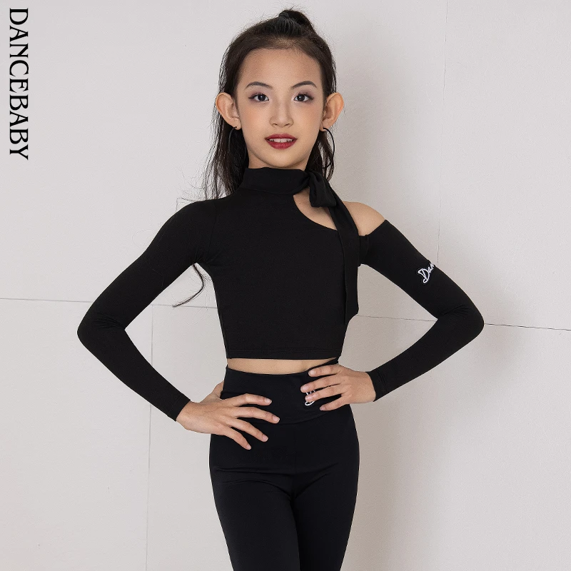 Dancebaby拉丁舞上衣舞衣上衣新款高端拉丁舞女童国标舞服DAS448