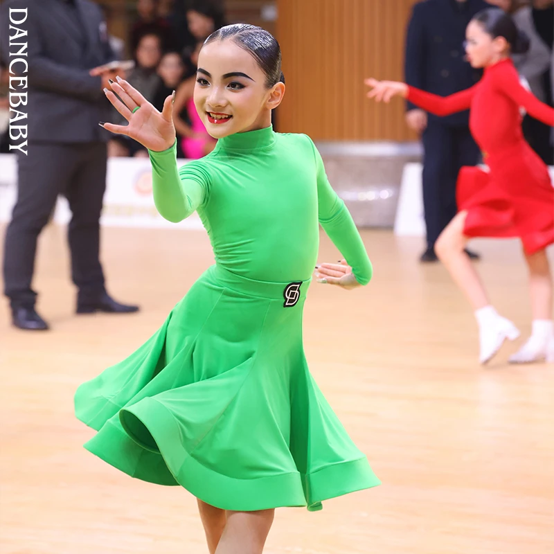 Dancebaby林子妍同款规定服国标新款云朵绒长袖比赛舞蹈服DAS676L