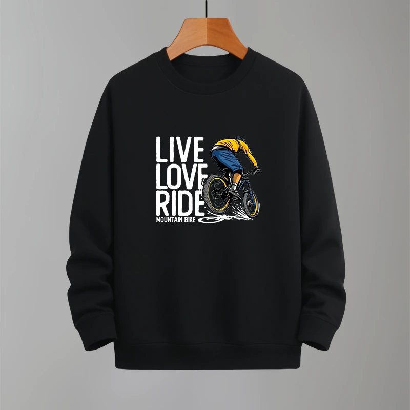 秋冬季新款圆领男士卫衣潮牌时尚宽松长袖套头男士衣服男装秋冬款