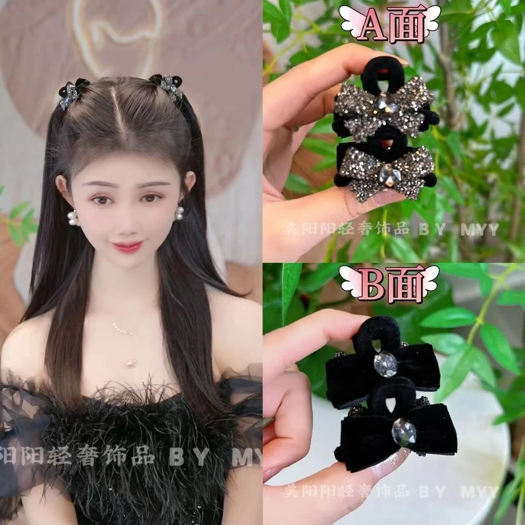 【美阳阳】冬季新款百搭复古AB面丝绒气质发卡蝴蝶刘海夹碎发夹头饰
