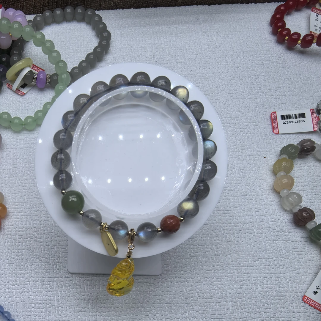 363-蓝光灰月光单圈手链 卡8M