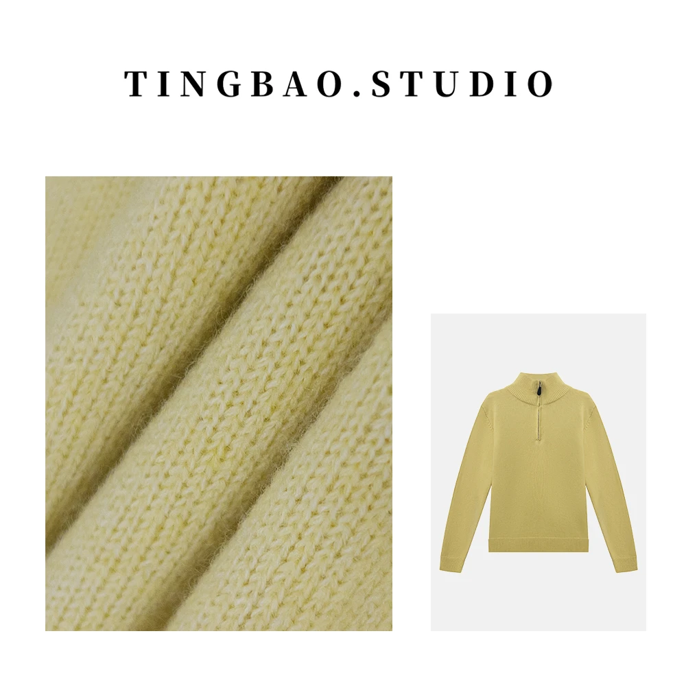 【奈何冬时】冬季新款休闲时尚半拉链百搭立领针织套头毛衣12073