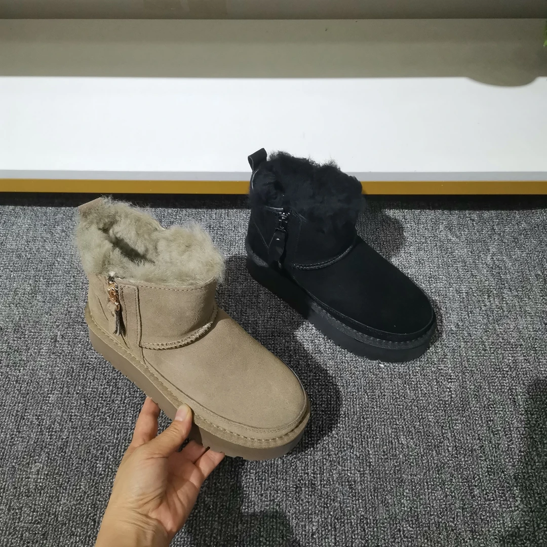 3081新款女厚底雪地靴防滑保暖