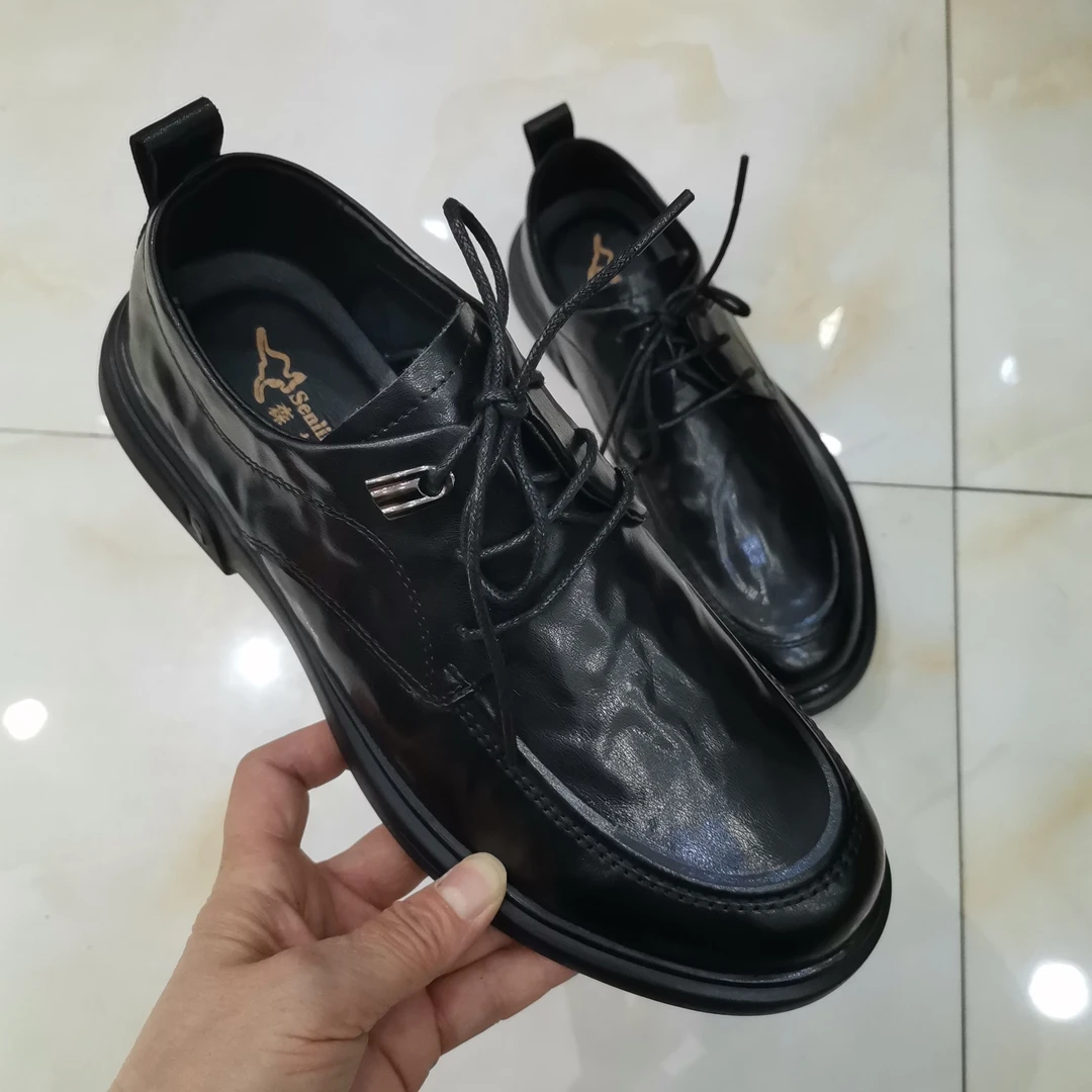 28108新款男士牛皮单鞋软底商务休闲