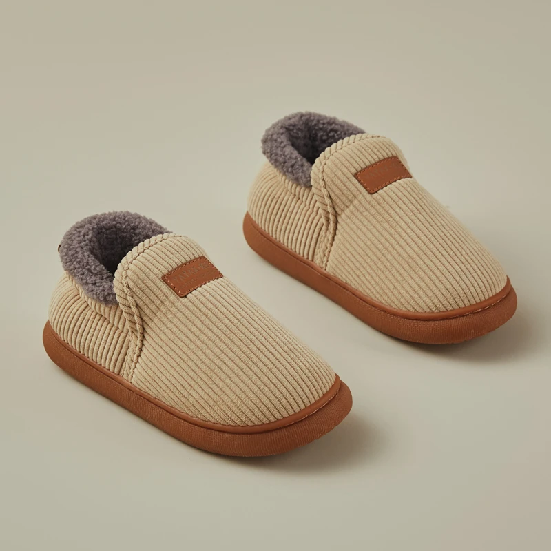 中老年包跟棉鞋冬季加绒保暖加厚防寒居家用牛筋底防滑防风棉拖鞋