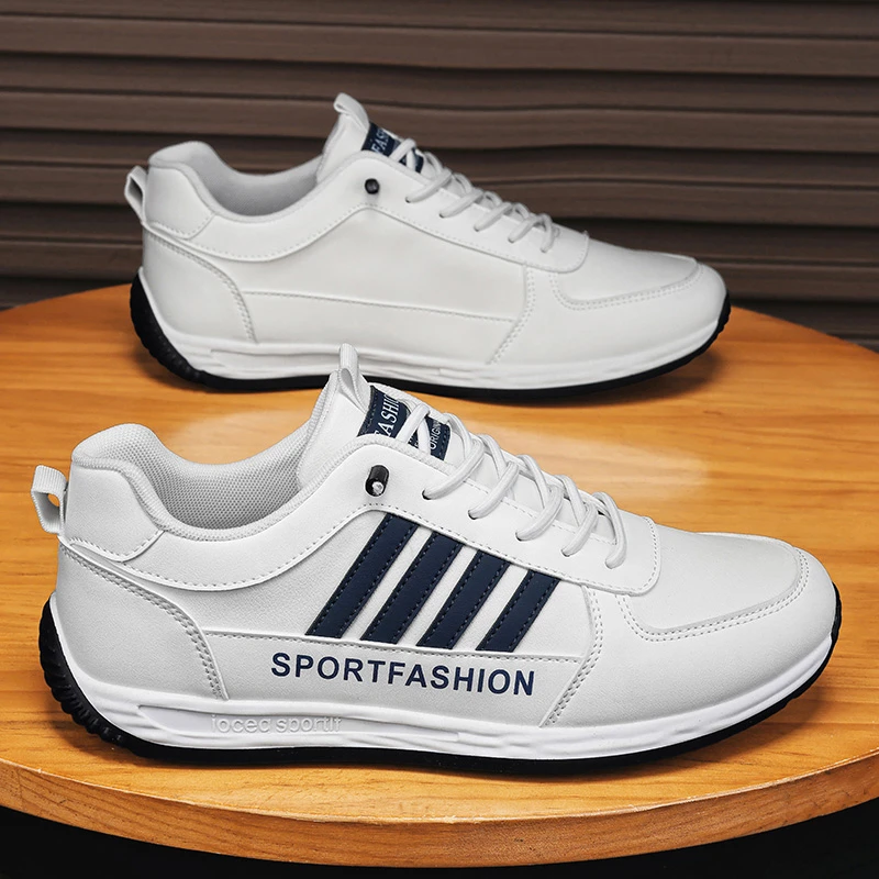 秋冬上新阿甘男鞋防水防滑运动跑步休闲黑色百搭上班工作软底潮鞋