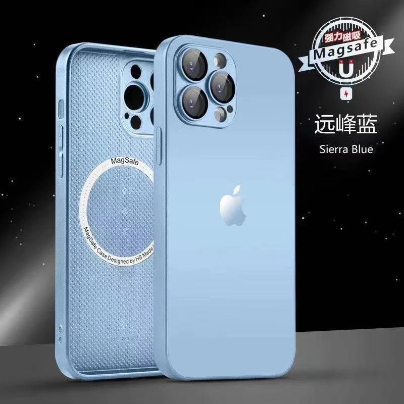 苹果16磁吸手机壳内置磁吸苹果15隐藏磁吸壳13不沾指纹16pro防摔