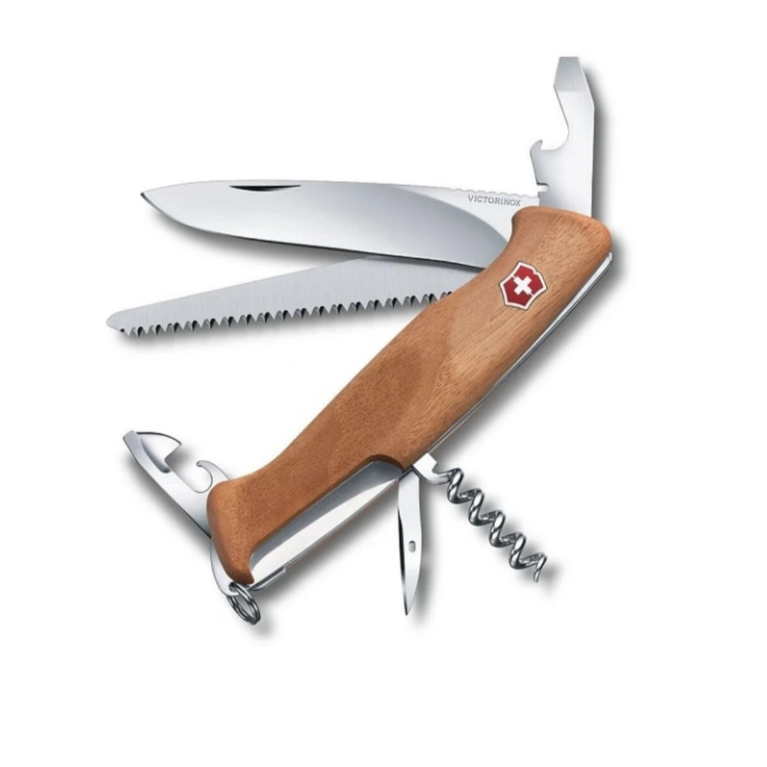 维氏瑞士军刀原木新骑士130mm多功能折叠刀 胡桃木 0.9561.63
