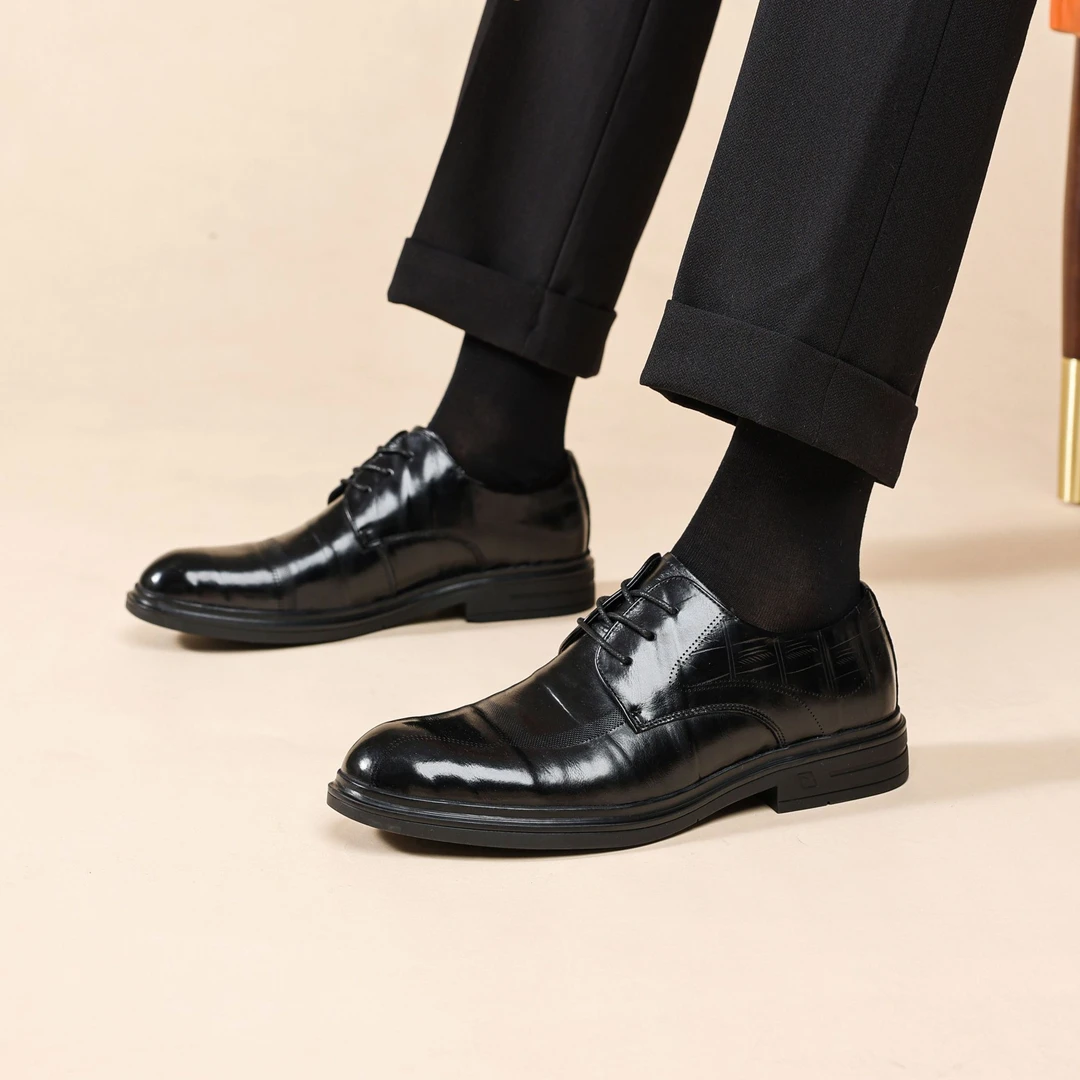 商务皮鞋休闲男皮鞋鞋子男士头层牛皮透气休闲鞋商务皮鞋鞋子男士