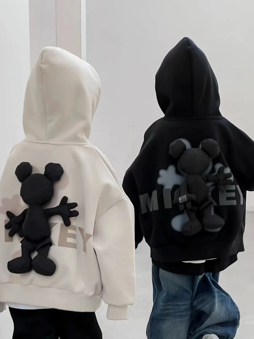 亲子款童装儿童外套男童春秋装2024新款中小童连帽卫衣宝宝薄开衫