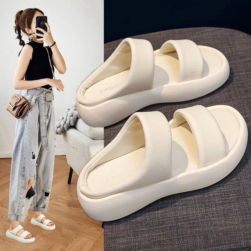 厚底拖鞋网红时尚休闲百搭夏季软底外穿防滑（完美主义不要拍）