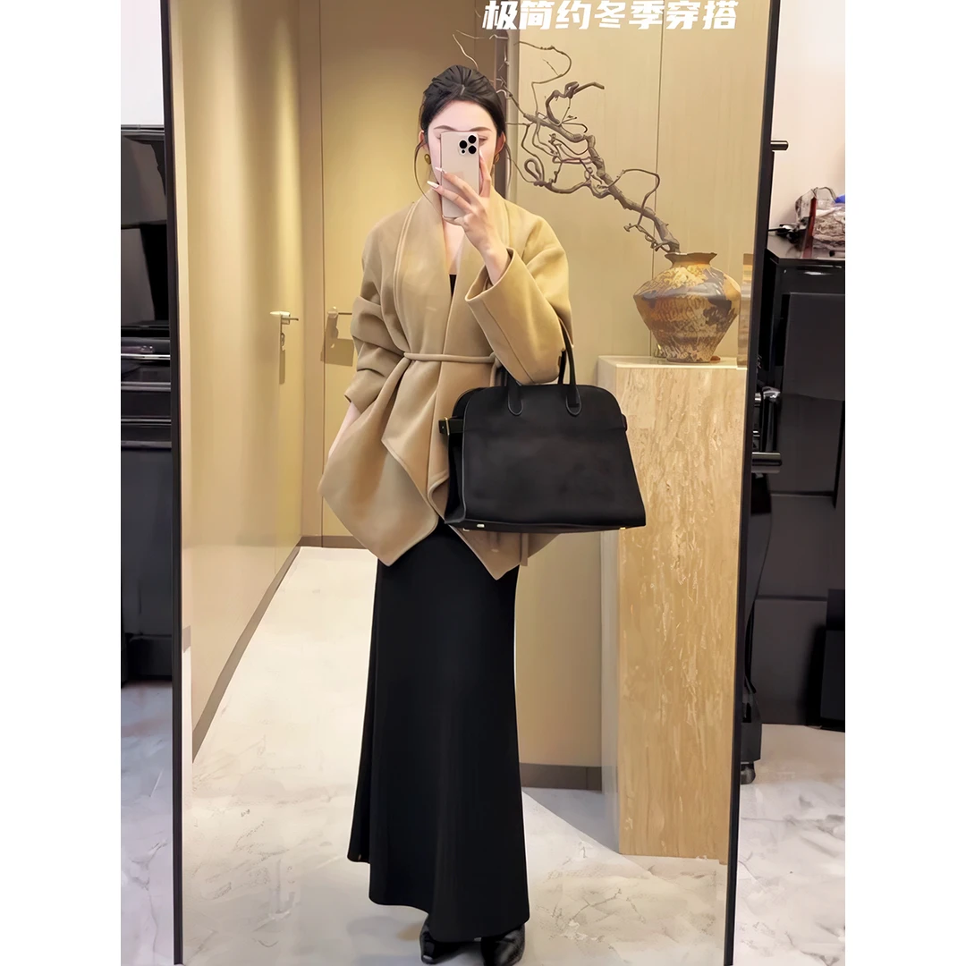 韩系小香风毛呢外套女冬季高级感大衣冬天盐系穿搭轻熟风收腰气质