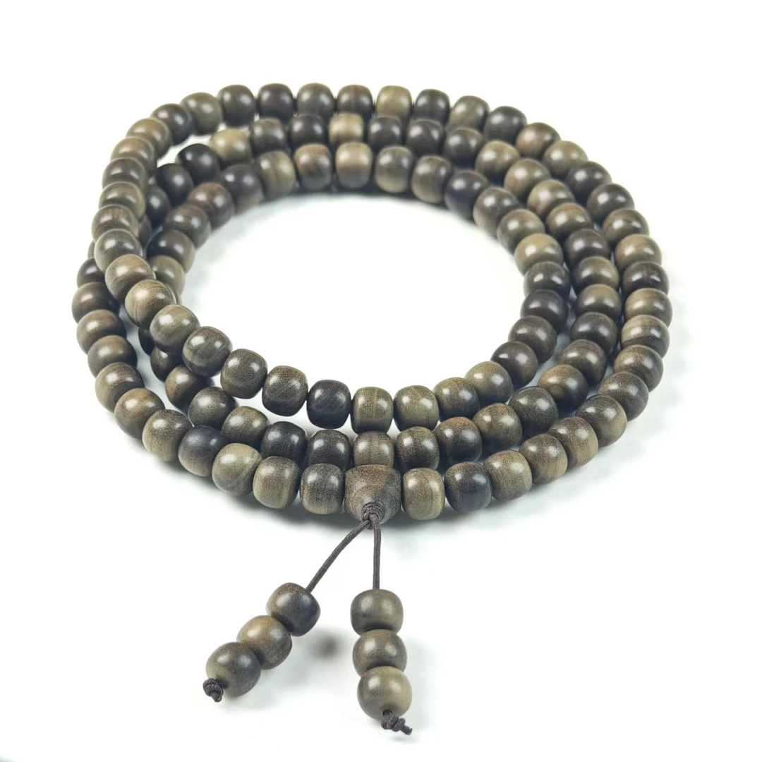 听木香事 印度阴沉老山檀香多圈老型珠6*7.5手串