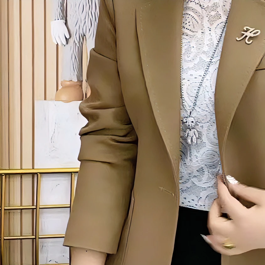 666定制款精品拱针工艺西服春季纯色常规时尚气质潮流网红666-6