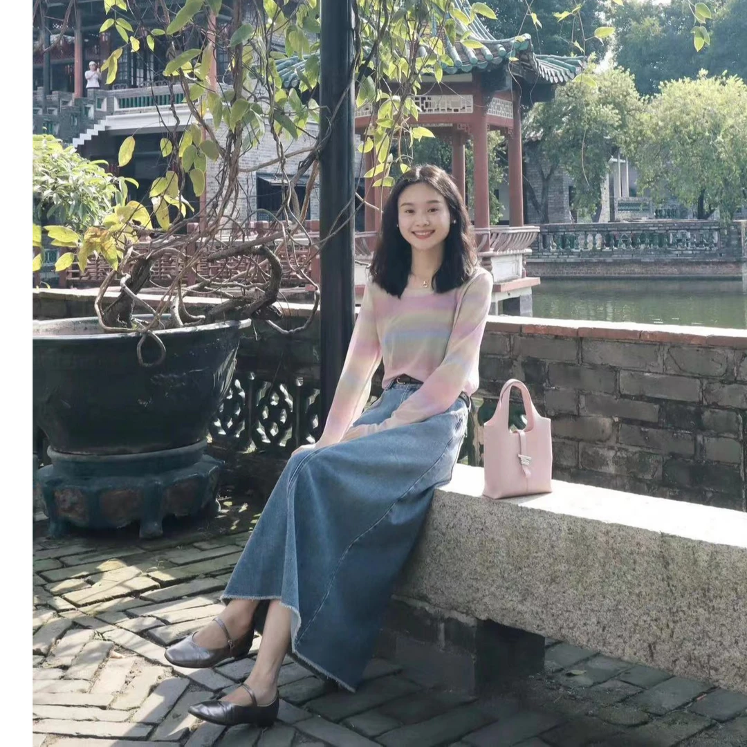 2024新款夏秋季休闲简约气质上衣搭配半身裙裙子显瘦百搭时尚洋气