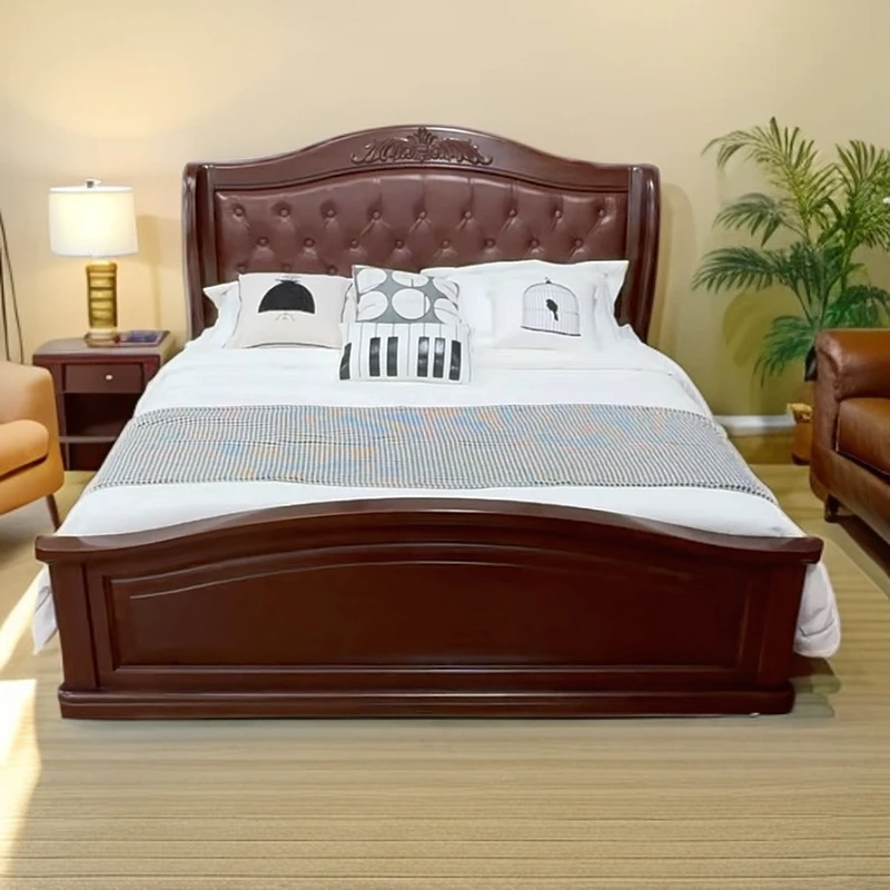 大连华丰家具集团大和系列实木双人床 B209D