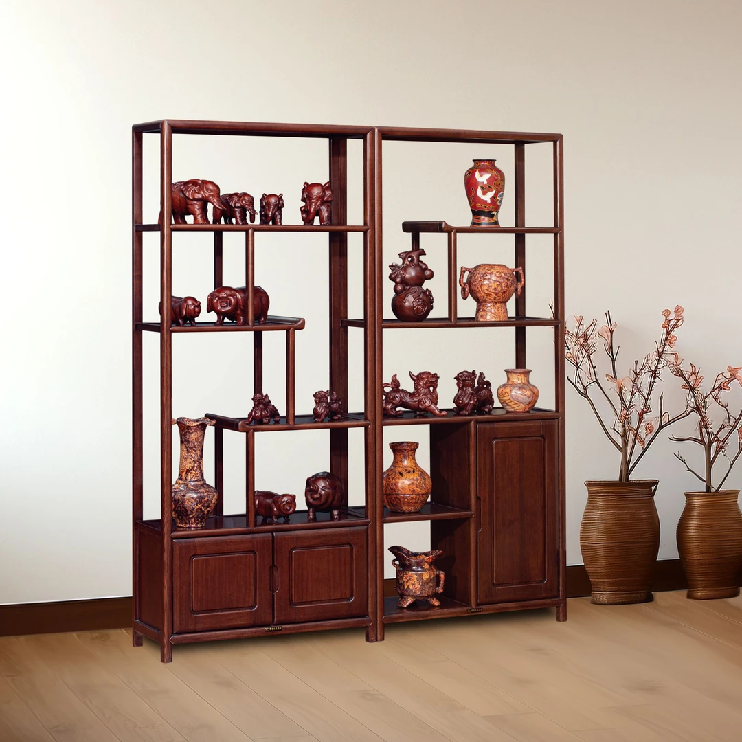 大连华丰家具集团祥和系列实木博古架 D2206