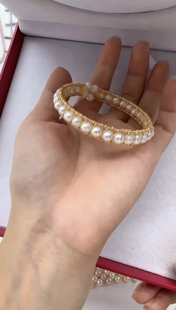 【闪购商品】淡水珍珠手镯合金手镯