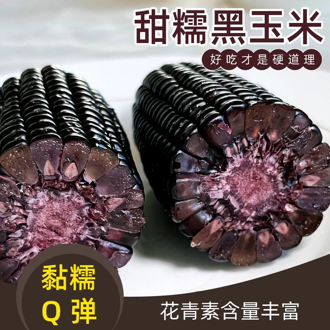 新店特惠花青6号黑糯玉米黑土特产真空保鲜蒸煮粗粮