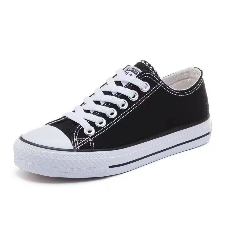 2024休闲百搭运动鞋子情侣夏季黑色学生经典平底低帮韩版