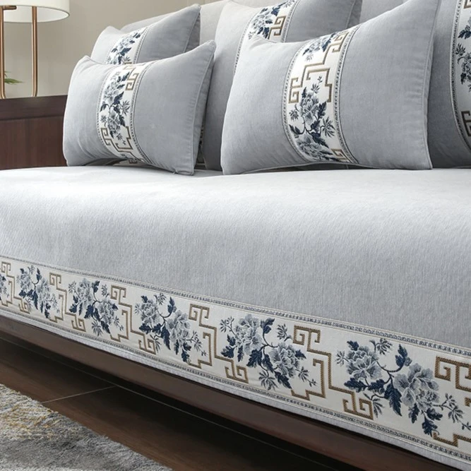 新中式沙发垫四季通用防滑红木沙发套罩中式高端盖布高档实木坐垫