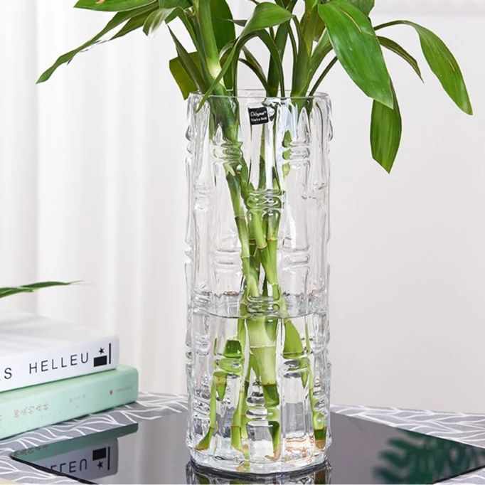 特大号落地富贵竹花瓶摆件浪漫透明水养水培直筒家用客厅插花装饰