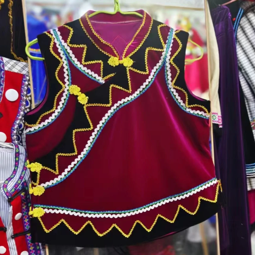 傈僳族2025新款女装民族风无袖长袖上衣民族服女士服装民族服装