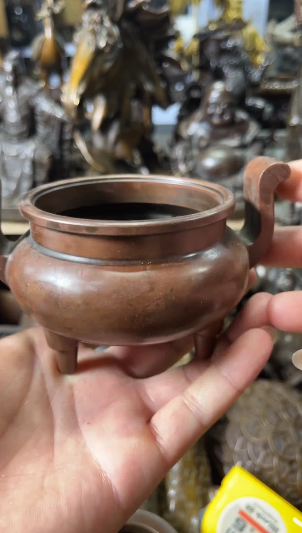 【闪购商品】铜官帽小香炉案台摆件  物品摆件