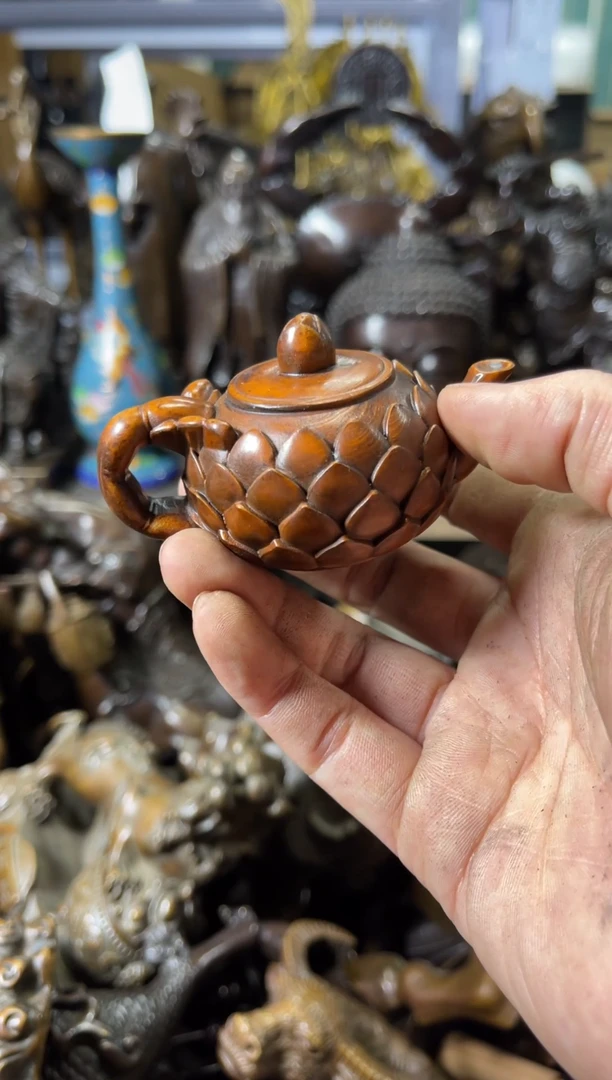【闪购商品】把玩莲花把把壶案台摆件  把玩物件
