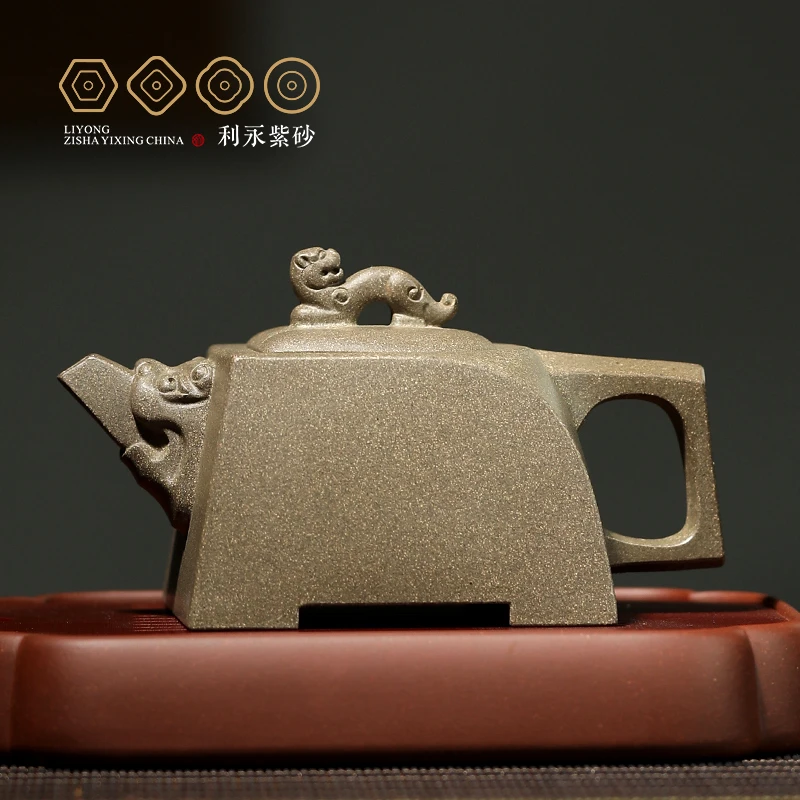 【百年利永】卧虎壶原矿青段宜兴手制紫砂壶高端茶器匠人匠心利永藏