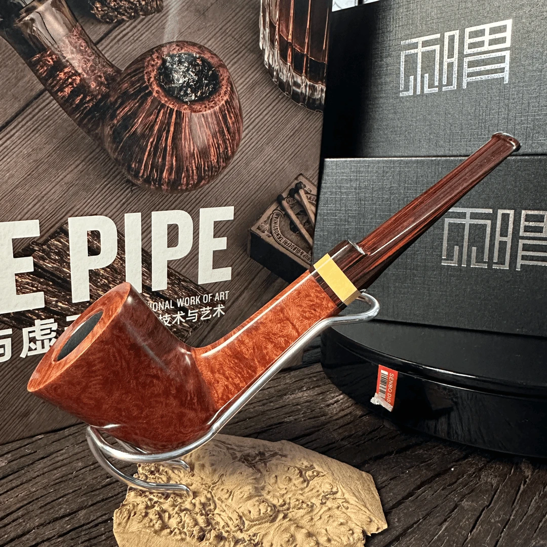 刺猬石楠木烟斗  XL长杆都柏林手把件
