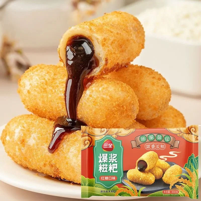 三全爆浆红糖糍粑300g/袋年糕糯米糕点半成品网红油炸解馋小零食
