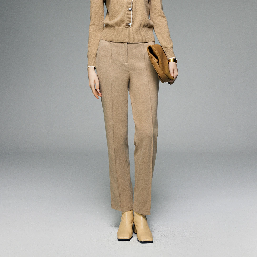 【简约舒服磨毛工艺】冬直筒休闲裤女复古长裤