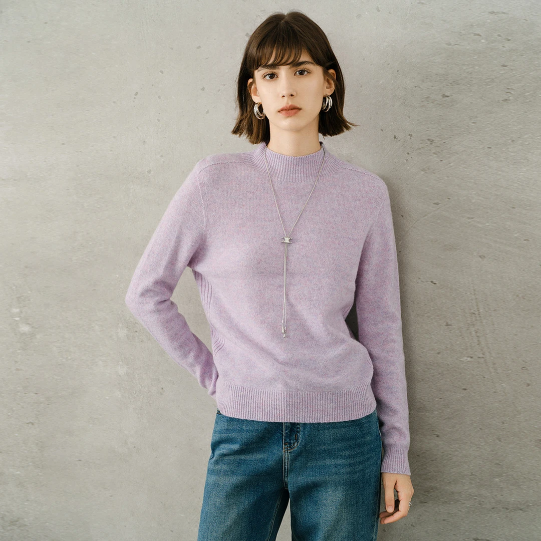 颜域知性优雅针织衫通勤内搭打底羊毛衫女