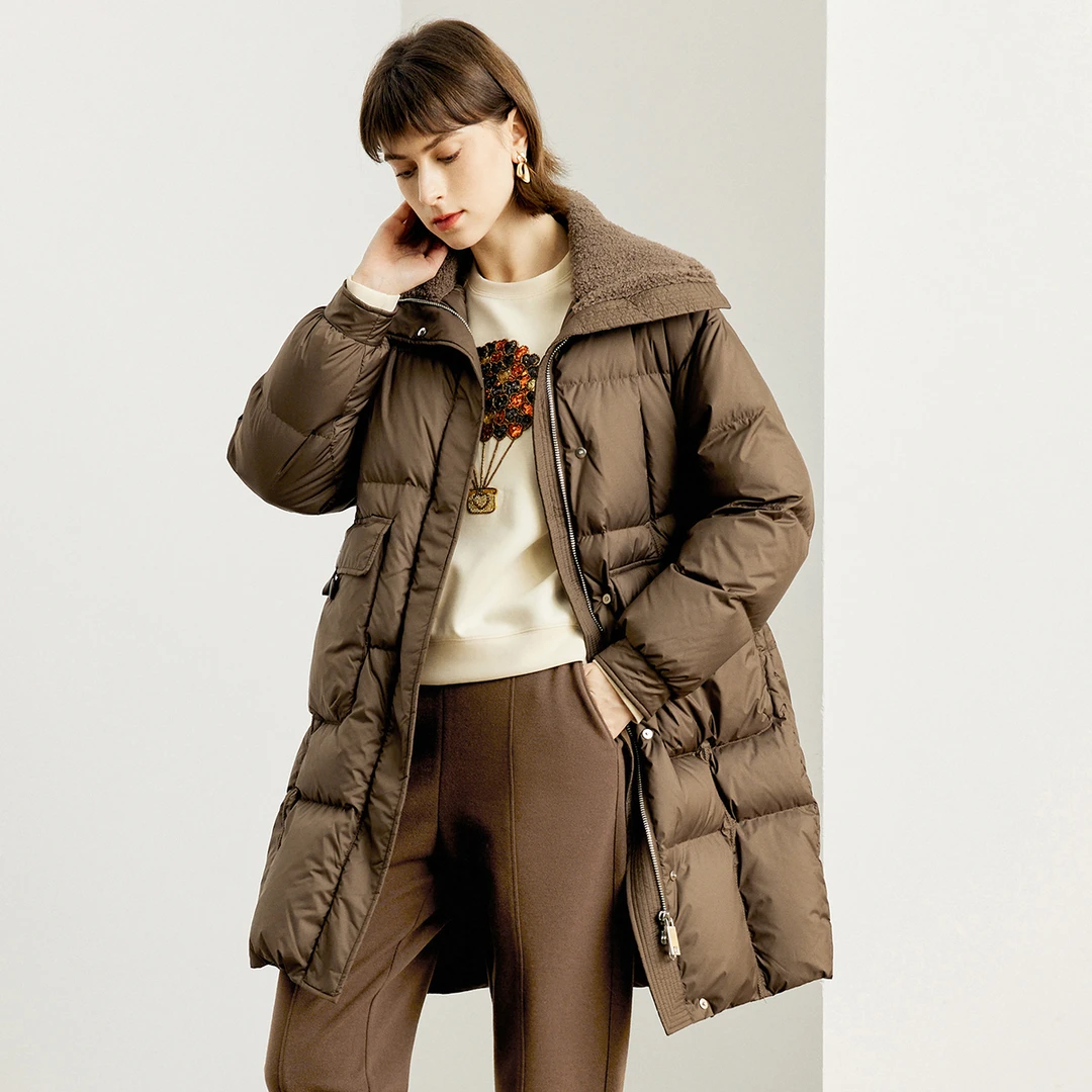 颜域米白色圆领卫衣2025新款T恤气质宽松打底内搭长袖90W311414