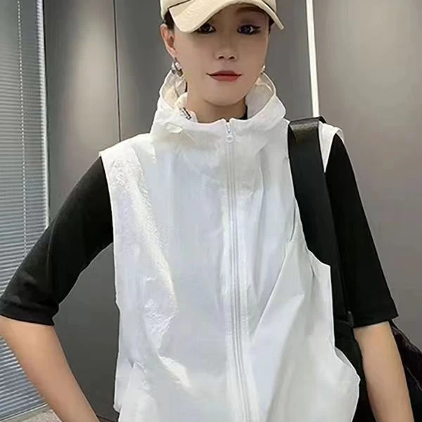 【双层带内衬】春秋新款马甲女短款薄款带帽马夹坎肩中国风马甲女款