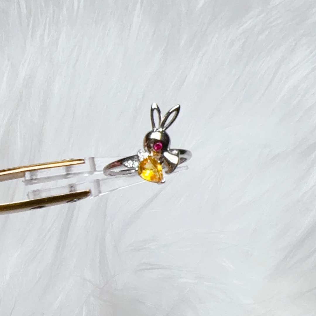 天然蓝宝石S925银戒指88-11