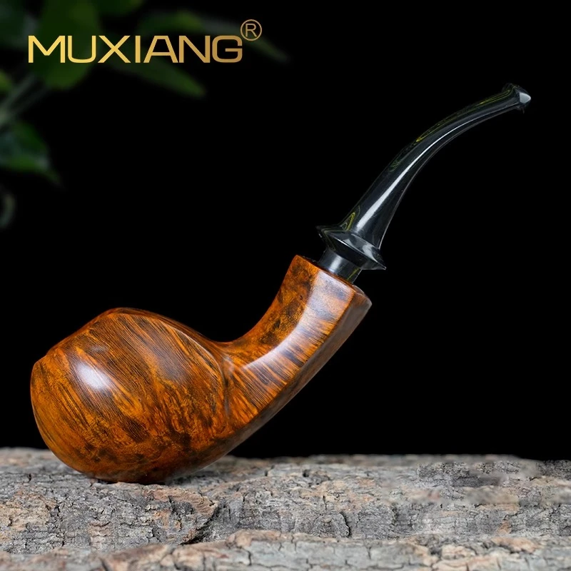 MUXIANG/木香进口石楠木烟斗手工实木小双面鼓海豚斗男士专用烟具