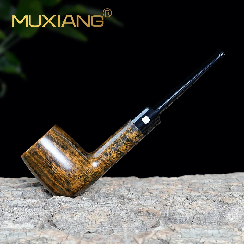 木香石楠木烟斗手工实木直柄撞球斗老式传统男士过滤专用烟具配件
