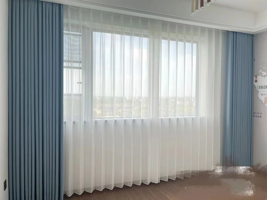 灵典高端暗花素色客卧两用素色奶油风大叶有成云雾兰