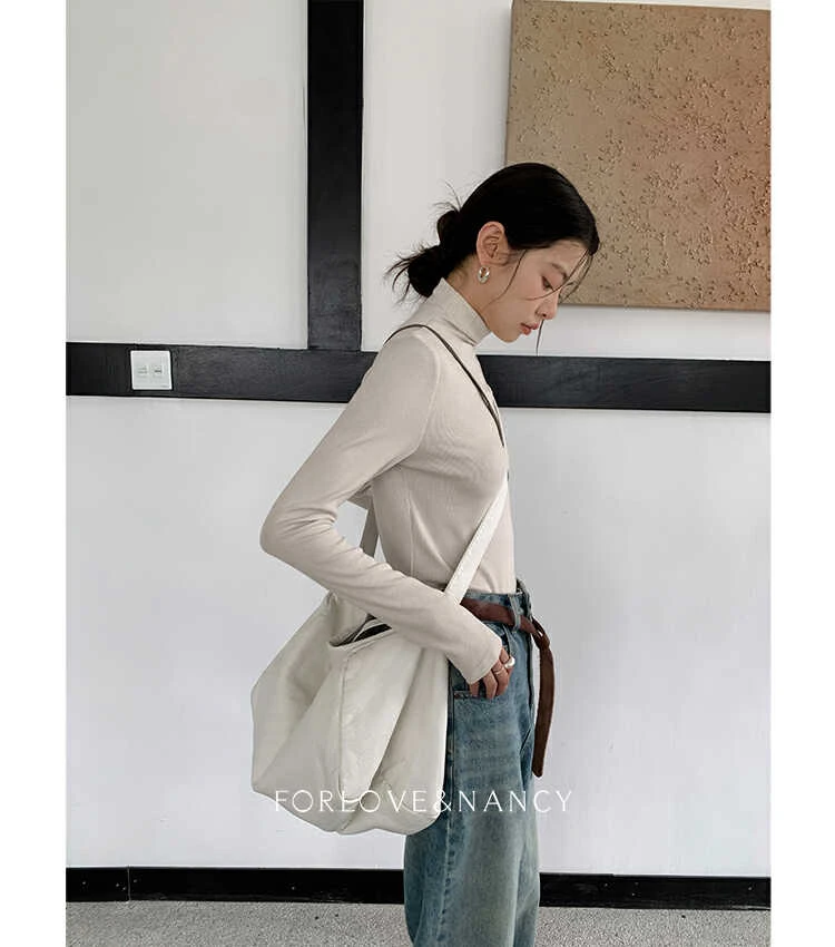 【FN】3500 新款纯色基础款打底百搭原创半高领时尚韩版休闲长袖