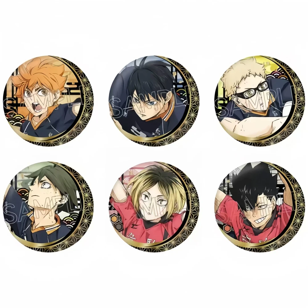 排球少年  烫金和纸 第5弹 75mm 吧唧 全6种 盲盒